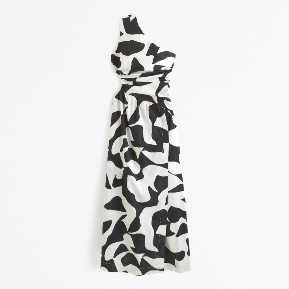 Abercrombie & Fitch black and white cut out maxi Small
